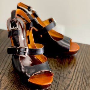 COACH Leather Wedges Size 9